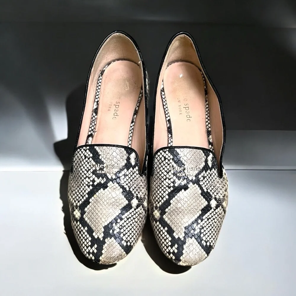 Kate Spade New York Grey Animal Print Torte Loafer Size 6B
